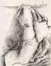 A. S. Rind, 22 x 28 Inch, Charcoal On Paper, Figurative Painting, AC-ASR-744